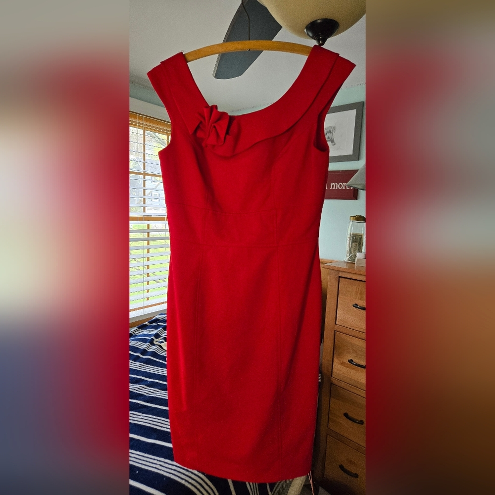 Red bodycon dress by Calvin Klein